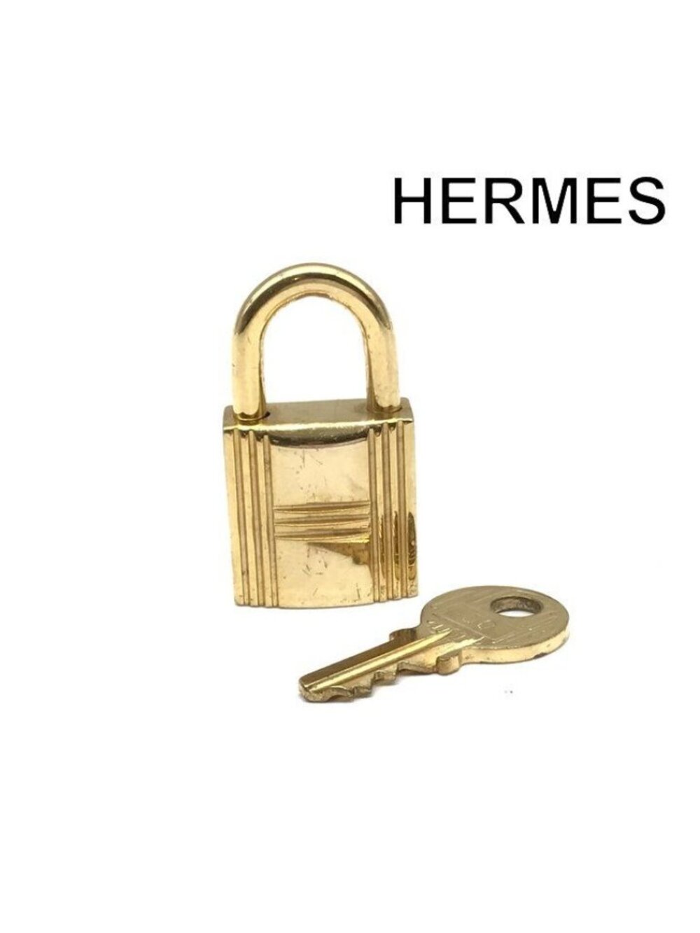 Hermes Padlock Gold Charm Pendant